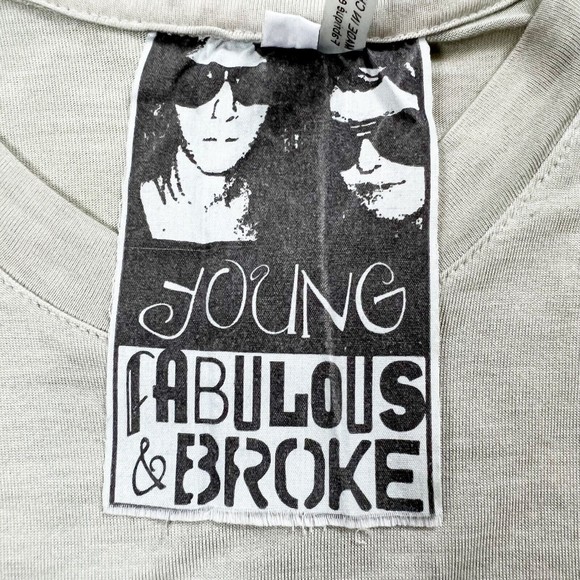 Young Fabulous & Broke Dip Dye Orange Blue Grey Ombre Tank Top Racer Back Sz S - Picture 5 of 10